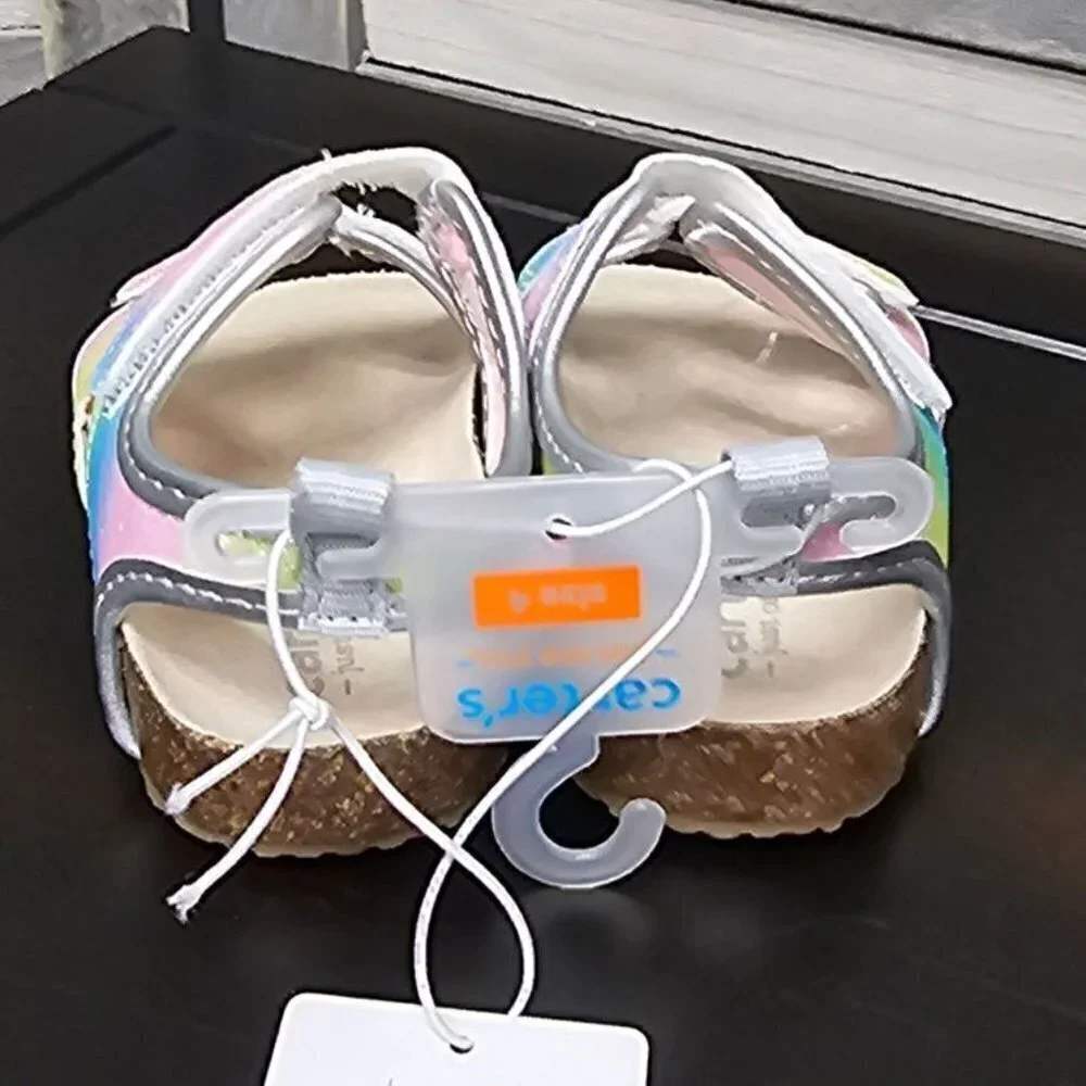 Baby Girls' Rainbow Olive First Walker Sandals | Carter's Just One You | 3